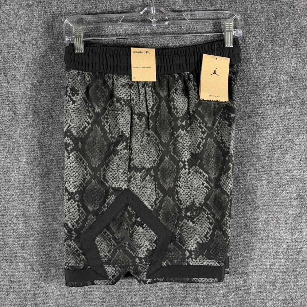 Jordan Dri-FIT Basketball Shorts Mens L Black Snakeskin Print HF9907-010 NWT